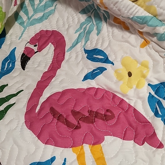 Flamingo tote quilted made by cracker barrel super summary and cute - Picture 2 of 3